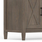 WYNDENHALL Cantina SOLID WOOD 72 inch Wide Transitional TV Media Stand in Smoky Brown For TVs up to 80 inches