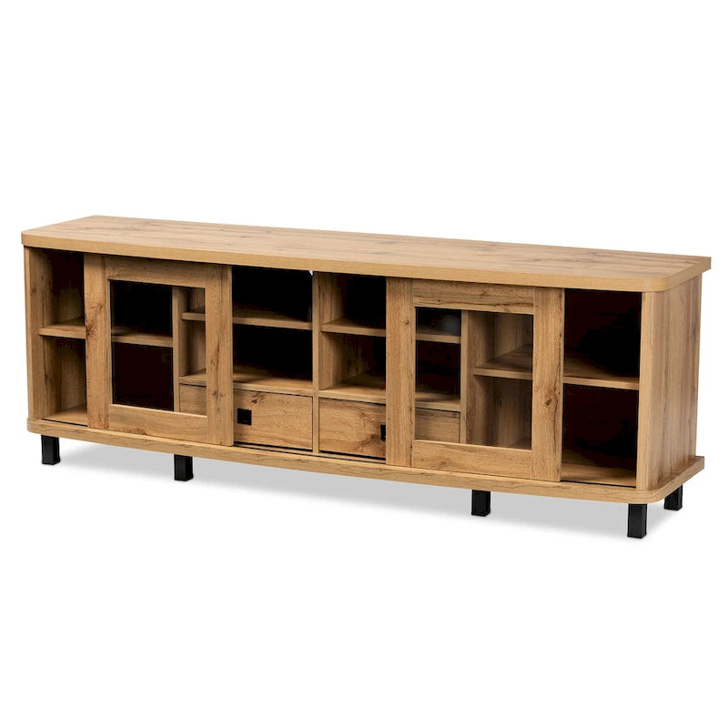 Walda Modern and Contemporary Wood TV Stand with 2-Drawer