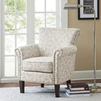 Madison Park Miri Fretwork Pattern Upholstered Tight Back Club Chair