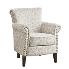 Madison Park Miri Fretwork Pattern Upholstered Tight Back Club Chair