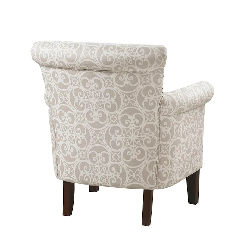 Madison Park Miri Fretwork Pattern Upholstered Tight Back Club Chair