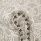 Madison Park Miri Fretwork Pattern Upholstered Tight Back Club Chair