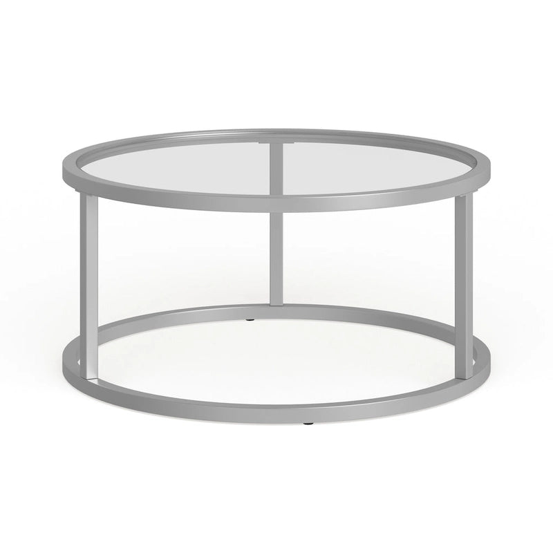 Silver Orchid Stossel Round Metal Coffee Table