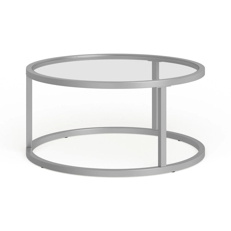 Silver Orchid Stossel Round Metal Coffee Table