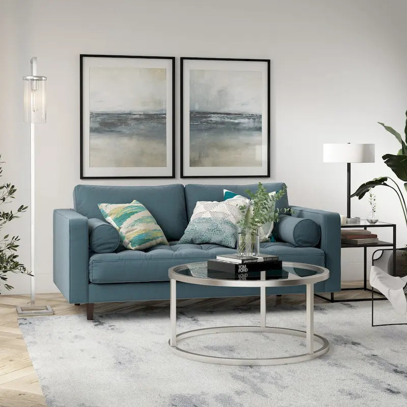 Silver Orchid Stossel Round Metal Coffee Table