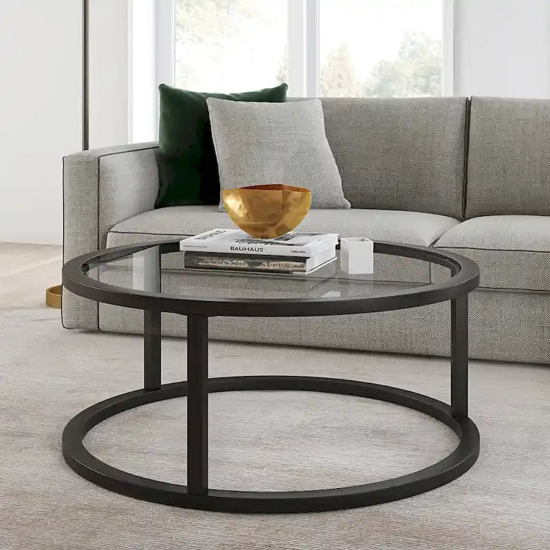 Silver Orchid Stossel Round Metal Coffee Table