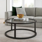 Silver Orchid Stossel Round Metal Coffee Table