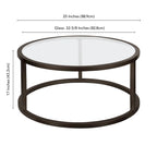 Silver Orchid Stossel Round Metal Coffee Table