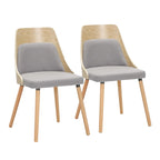 Carson Carrington Vallemala Mid-Century Chair with Tapered Wood Legs - Set of 2