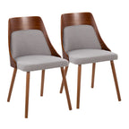 Carson Carrington Vallemala Mid-Century Chair with Tapered Wood Legs - Set of 2