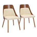 Carson Carrington Vallemala Mid-Century Chair with Tapered Wood Legs - Set of 2
