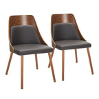 Carson Carrington Vallemala Mid-Century Chair with Tapered Wood Legs - Set of 2