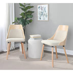 Carson Carrington Vallemala Mid-Century Chair with Tapered Wood Legs - Set of 2
