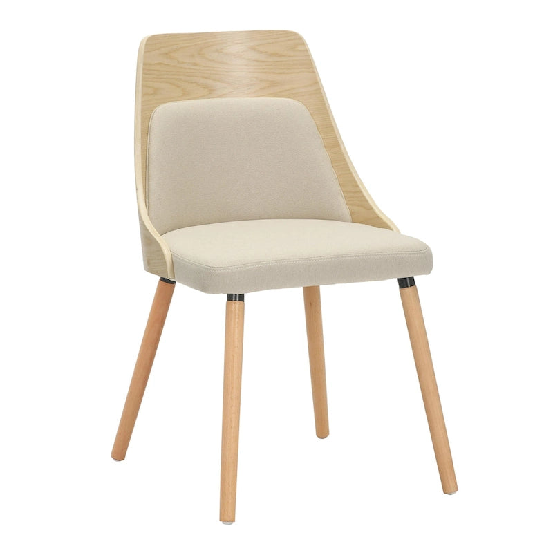 Carson Carrington Vallemala Mid-Century Chair with Tapered Wood Legs - Set of 2
