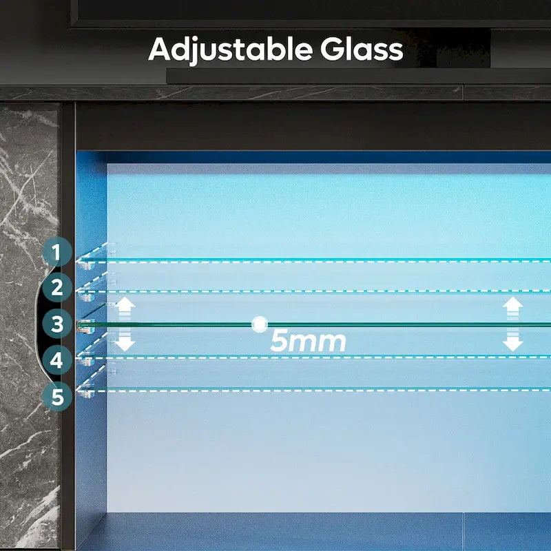 Modern TV Stand for up to 65 TVs Gaming Entertainment Center with Adjustable Shelves for PS5 - 58 inches