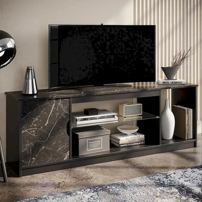 Modern TV Stand for up to 65 TVs Gaming Entertainment Center with Adjustable Shelves for PS5 - 58 inches
