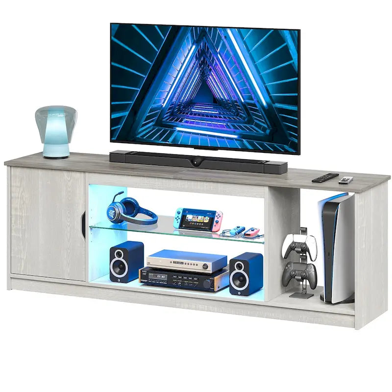 Modern TV Stand for up to 65 TVs Gaming Entertainment Center with Adjustable Shelves for PS5 - 58 inches