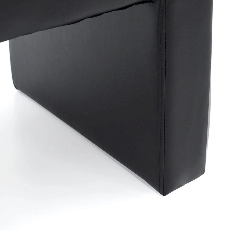 Modern Faux Leather 47 Waterfall Bench