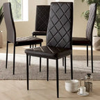 Modern Faux Leather Dining Chair 4-Piece Set by Baxton Studio