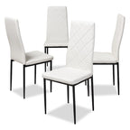 Modern Faux Leather Dining Chair 4-Piece Set by Baxton Studio