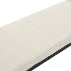 Porthos Home Rue Teddy Fabric Upholstered Bench with Steel Legs