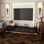 70.9 Wall-Mounted Media Console Chic Storage Solution Home Theaters