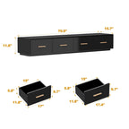 70.9 Wall-Mounted Media Console Chic Storage Solution Home Theaters