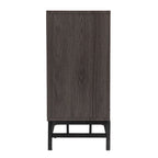 SEI Furniture Hampden Contemporary Gray Wood Electric Fireplace