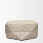 Arreto Black Solid Wood Hexagonal Coffee Table With Storage