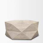 Arreto Black Solid Wood Hexagonal Coffee Table With Storage