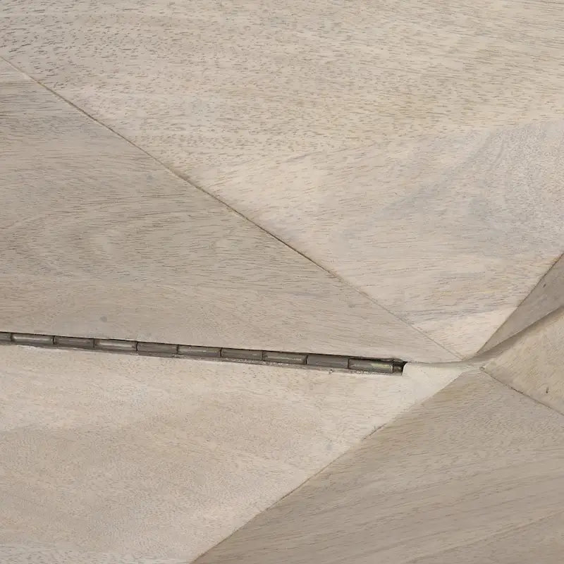 Arreto Black Solid Wood Hexagonal Coffee Table With Storage