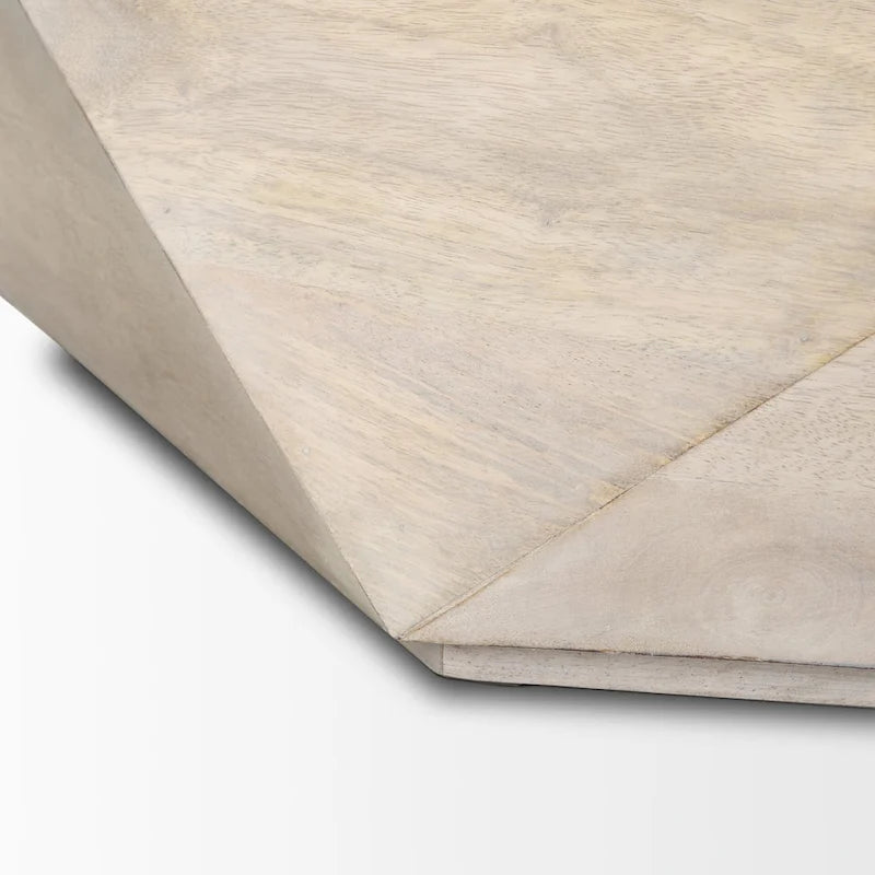 Arreto Black Solid Wood Hexagonal Coffee Table With Storage