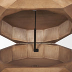 Arreto Black Solid Wood Hexagonal Coffee Table With Storage