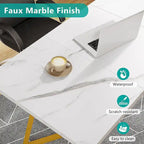 Modern Dining Dinner Table, 55 Inches Dining Room Table for 4-6 People