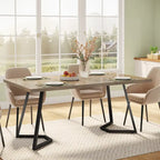 Modern Dining Dinner Table, 55 Inches Dining Room Table for 4-6 People