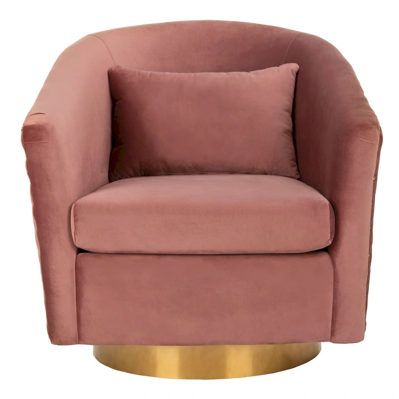 SAFAVIEH Couture Ikram Quilted Swivel Tub Chair - 30Wx32Dx30H