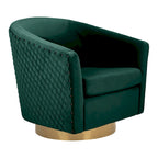 SAFAVIEH Couture Ikram Quilted Swivel Tub Chair - 30Wx32Dx30H