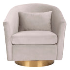 SAFAVIEH Couture Ikram Quilted Swivel Tub Chair - 30Wx32Dx30H