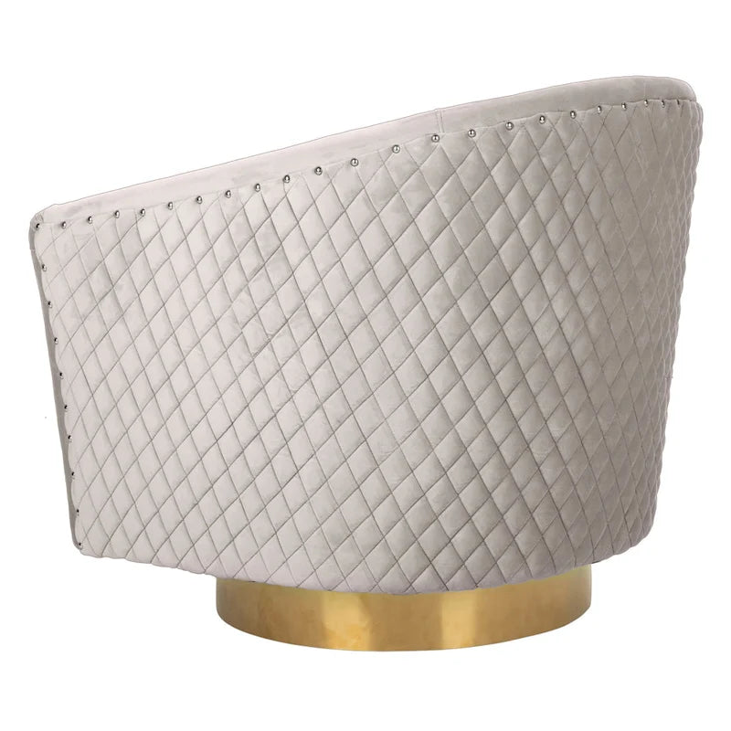 SAFAVIEH Couture Ikram Quilted Swivel Tub Chair - 30Wx32Dx30H