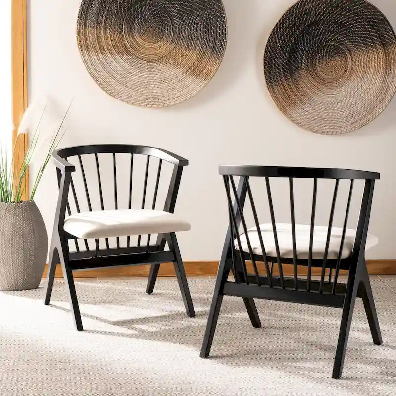SAFAVIEH Carlota Spindle Dining Chair (Set of 2) - 23 W x 23 D x 30 H - 22Wx22Dx30H