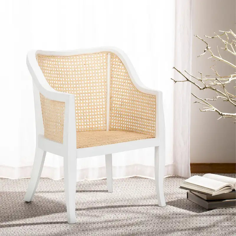 SAFAVIEH Olar Cane Dining Chair - 23.6 x 23.8 x 32.7 - 24Wx24Dx33H
