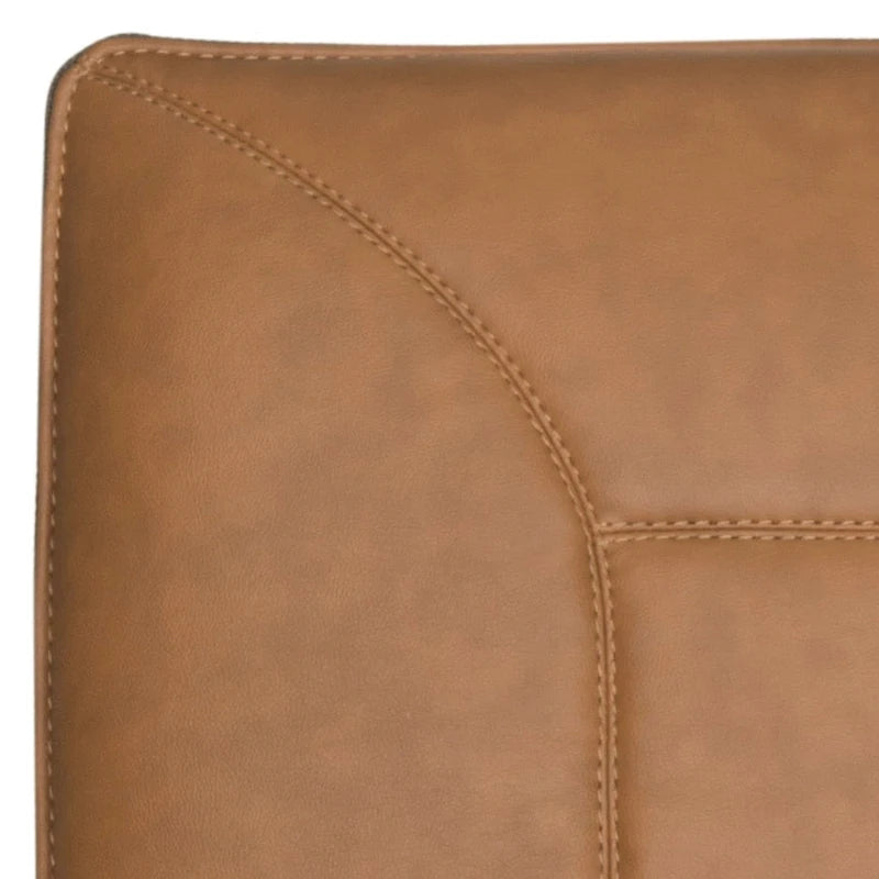 SAFAVIEH Idamae Mid-Century Modern Faux Leather Arm Chair - 29Wx28Dx33H