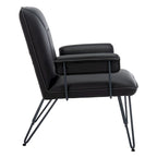 SAFAVIEH Idamae Mid-Century Modern Faux Leather Arm Chair - 29Wx28Dx33H