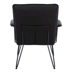 SAFAVIEH Idamae Mid-Century Modern Faux Leather Arm Chair - 29Wx28Dx33H