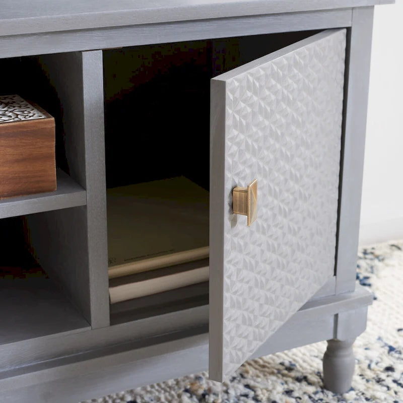 SAFAVIEH Paola 2 Door 1 Shelf Media Stand - 47 W x 16 D x 20 H - 47Wx16Dx20H