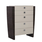 HomeRoots 48 Refined Beige High Gloss Chest