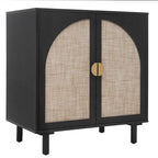 2 Door Dresser for Bedroom with Adjustable Laminates and Metal Handle