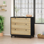 30.31 3-Drawers Storage Cabinet with Rope Woven Drawer