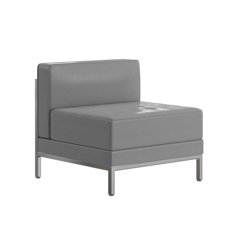 Contemporary LeatherSoft Middle Chair - 28W x 28.75D x 27.25H