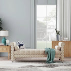 Haven Chesterfield Velvet Upholstered Bench 72 - 71.0 In. W X 28.0 In. H X 29.0 In. D